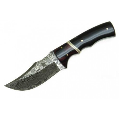 Dm1054 Dm Cuchillo De Caceria Skinner Acero Damasco Con Fda