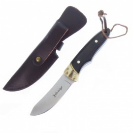 ER088 ELK RIDGE CUCHILLO DE CACERIA HUNTER FUNDA DE PIEL