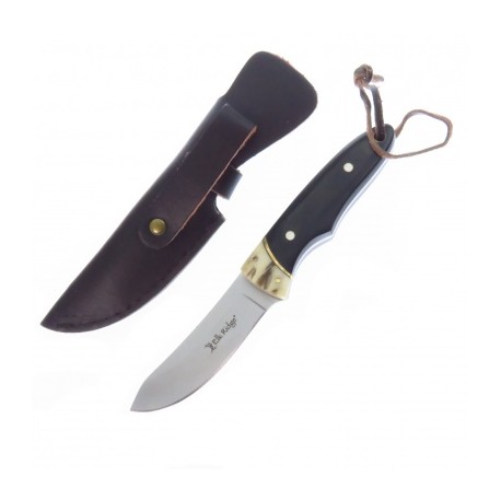 ER088 ELK RIDGE CUCHILLO DE CACERIA HUNTER FUNDA DE PIEL