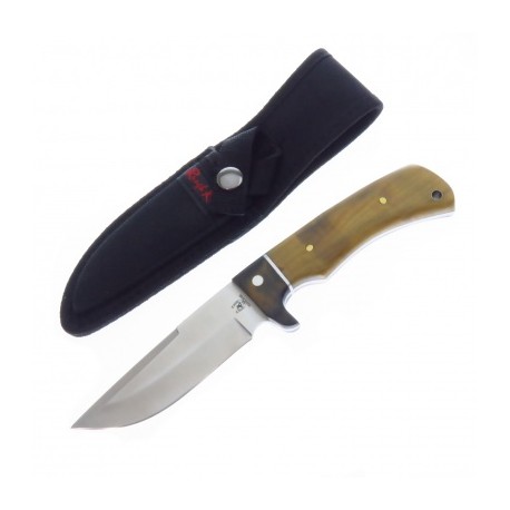 RR844 ROUGH RIDER CUCHILLO DE CACERIA MANGO MADERA CON FUNDA