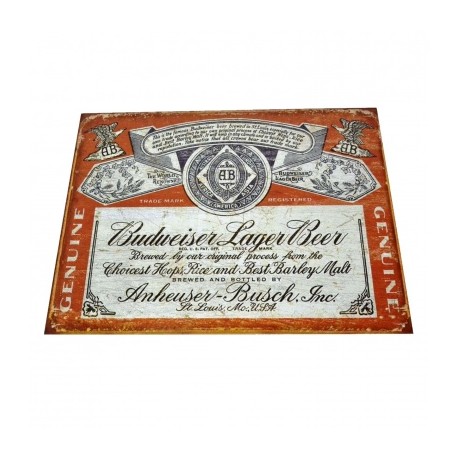 TSN1751 LETRERO LAMINA DECORATIVA BUDWEISER