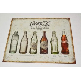 TSN1839 LETRERO LAMINA DECORATIVA COCA COLA EVOLUTION