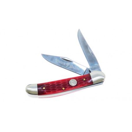 Bo110746 Boker Navaja Copperhead Old Stamp Hueso Rojo Resaca