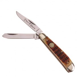 Bo110793 Boker Navaja Medium Trapper Hueso Cafe Resacado