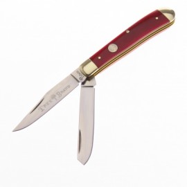 Bo110830 Boker Navaja Trapper 2.0 Hueso Rojo D2 Alto Carbon