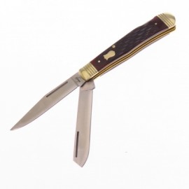 Bom01bo206 Boker Magnum Navaja Trapper Lockback Hueso