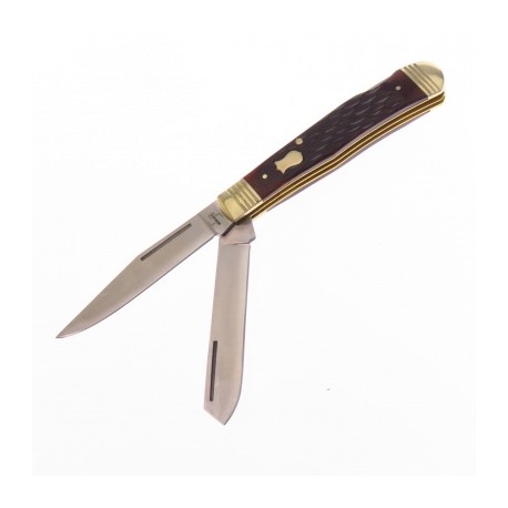 Bom01bo206 Boker Magnum Navaja Trapper Lockback Hueso