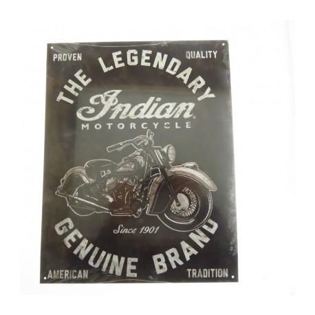 Tsn2300 Letrero Lamina Decorativa The Legendary Indian Motor