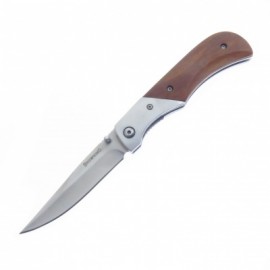 Br0028 Browning Navaja Linerlock Madera Pakka Con Clip