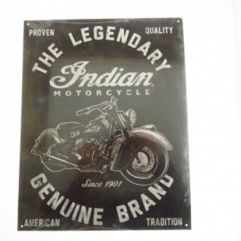 Tsn2300 Letrero Lamina Decorativa The Legendary Indian Motor