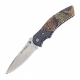 Br0230 Browning Navaja Camo Fibra De Carbon F Liso C Clip