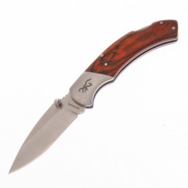 Br0369 Browning Navaja Lockback Filo Liso C c Madera Pakka