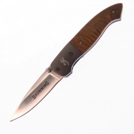 Br568 Browning Navaja Linerlock Madera Burl Clip Point