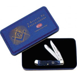 CA1058 CASE TRAPPER CONMEMORATIVA MASONICA HUESO 2 HOAJS