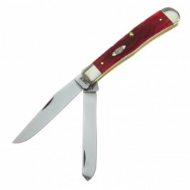 Ca31950 Case Navaja Trapper Hueso Rojo Resacado 2 Hojas