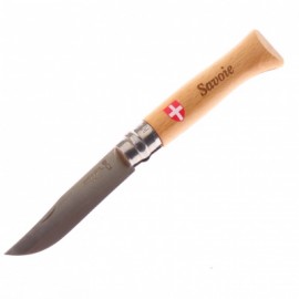 Op001357 Opinel Navaja N8 Savoie Inoxidable Filo Liso