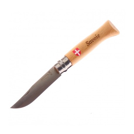 Op001357 Opinel Navaja N8 Savoie Inoxidable Filo Liso