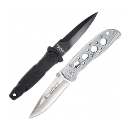 Swp1105619 Smith & Wesson Combo Navaja Y Cuchillo Bota Hrt