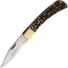 Wn6220080w Winchester Navaja Lockback Imitacion Asta